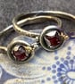 Thames Garnet and silver ring