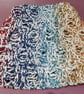 Lacy Twisted Mobius Cowl in Rainbow Glitter Cotton blend  - Image 6