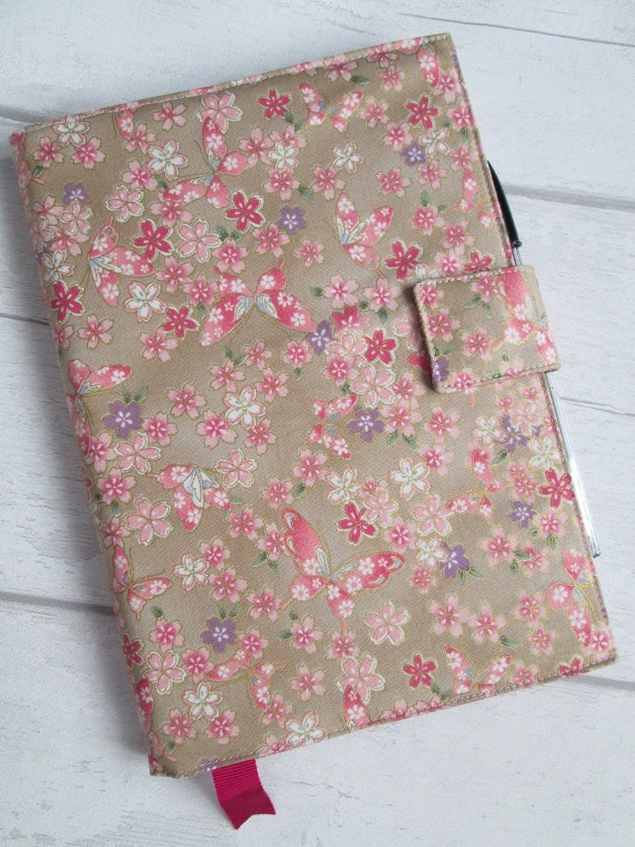 A5 Butterflies & Flowers Reusable Notebook Cover