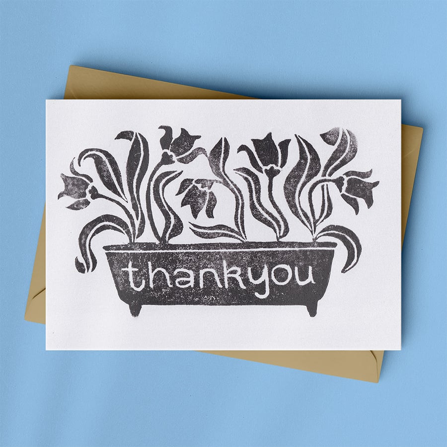 'Plant Pot' Thank you Card
