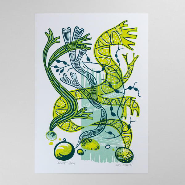 Seaweed Study coastal screen print