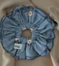 Silver Grey Satin Tulle Net XL Scrunchies, Daisy Lacey Ruffle Frill Scrunchies - Image 6