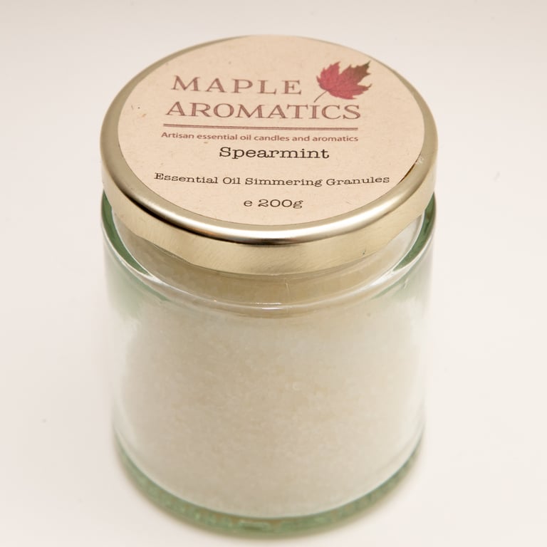 Maple Aromatics Spearmint Essential Oil Vegan 200g Simmering Granules