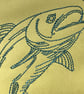 Fishing Trout  5x7 Any Occasion Personalised Handmade Machine Embroidered Card - Image 2