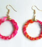 Pink and Orange Circle Earrings - Image 1