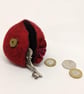 Pod purse: Felted wool purse - red - Image 3