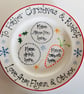 Hand Painted Personalised Ceramic Christmas Eve Plate, Unique Pottery Xmas Eve  - Image 9