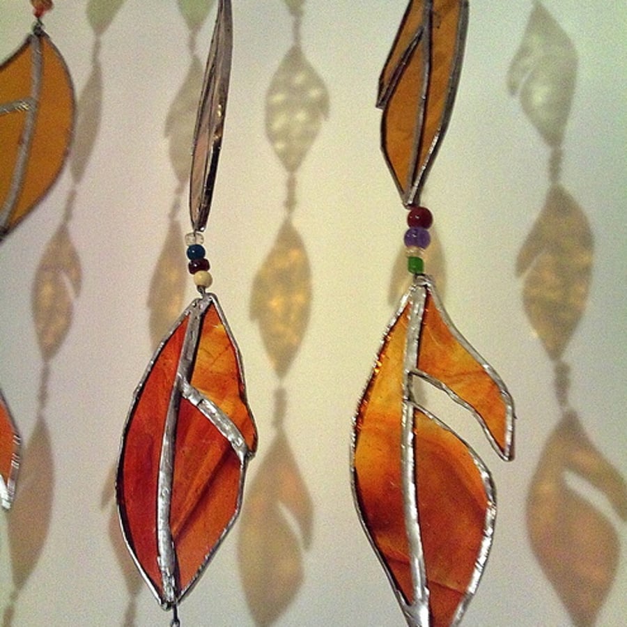 Large Leaves Window Hanging Custom Made
