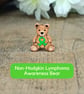 Non-Hodgkin Lymphoma Awareness Bear Pin, Handmade Teddy Support Brooch - Image 9