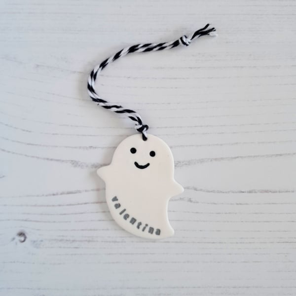 Halloween Personalised Ghost Hanging decoration