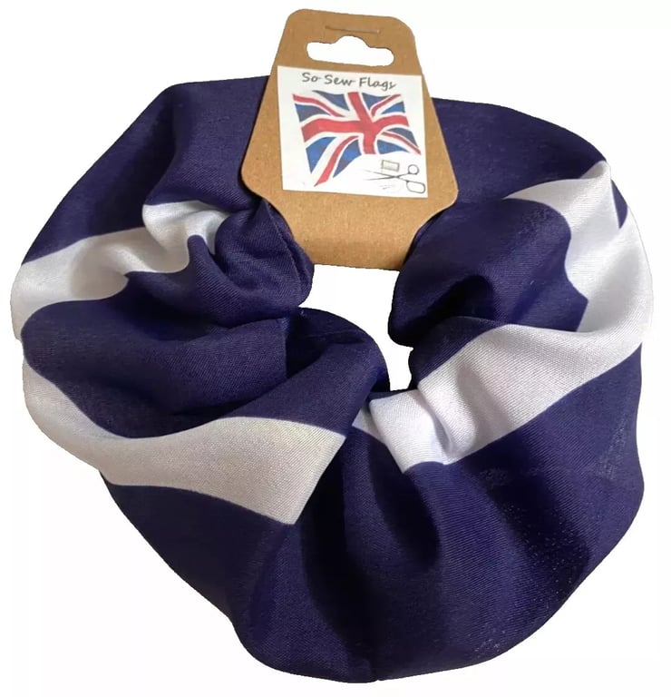 Scotland St Andrews Navy Flag Hair Scrunchie Scrunchies Accessory Band