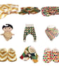 ORGANIC Baby SCRATCH MITTENS in DUTCH BICYCLES  A New Baby Gift Idea - Image 2