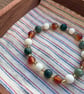 White Chalcedony, Red Agate & Moss Agate Bracelet - Image 4