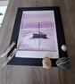 Boat  purple sky shadow cast reflective water  - Image 5