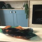 Clouds of Bronze & Green Platter