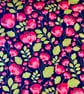 Navy and Pink Floral Fat Quarter 