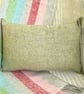 Tweed Appliqué Dog Scatter Cushion with Pad, Sage 46x30cm - Image 4