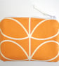 Orange Coin Purse With Zip Credit Card Holder Zipped
