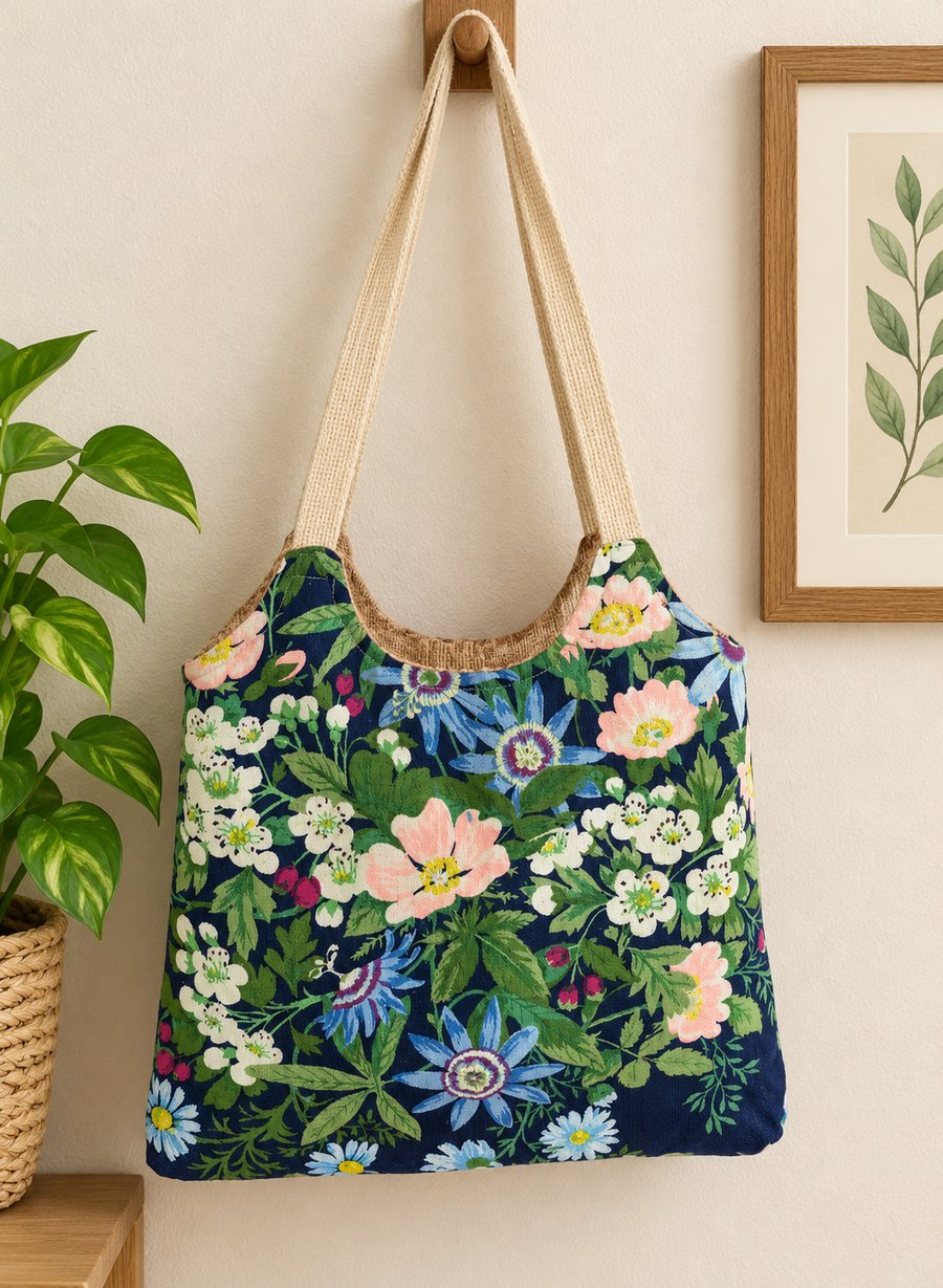 Two bags in one.  Lined tote bag