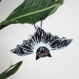 Hanging bat plant decoration, spooky, creepy cute halloween bat decor.