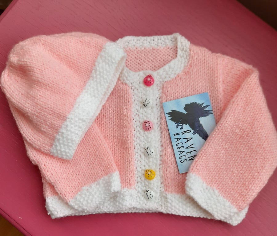 Soft Pink and White Baby Set 3 months