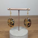Summer bloom framed oval earrings 