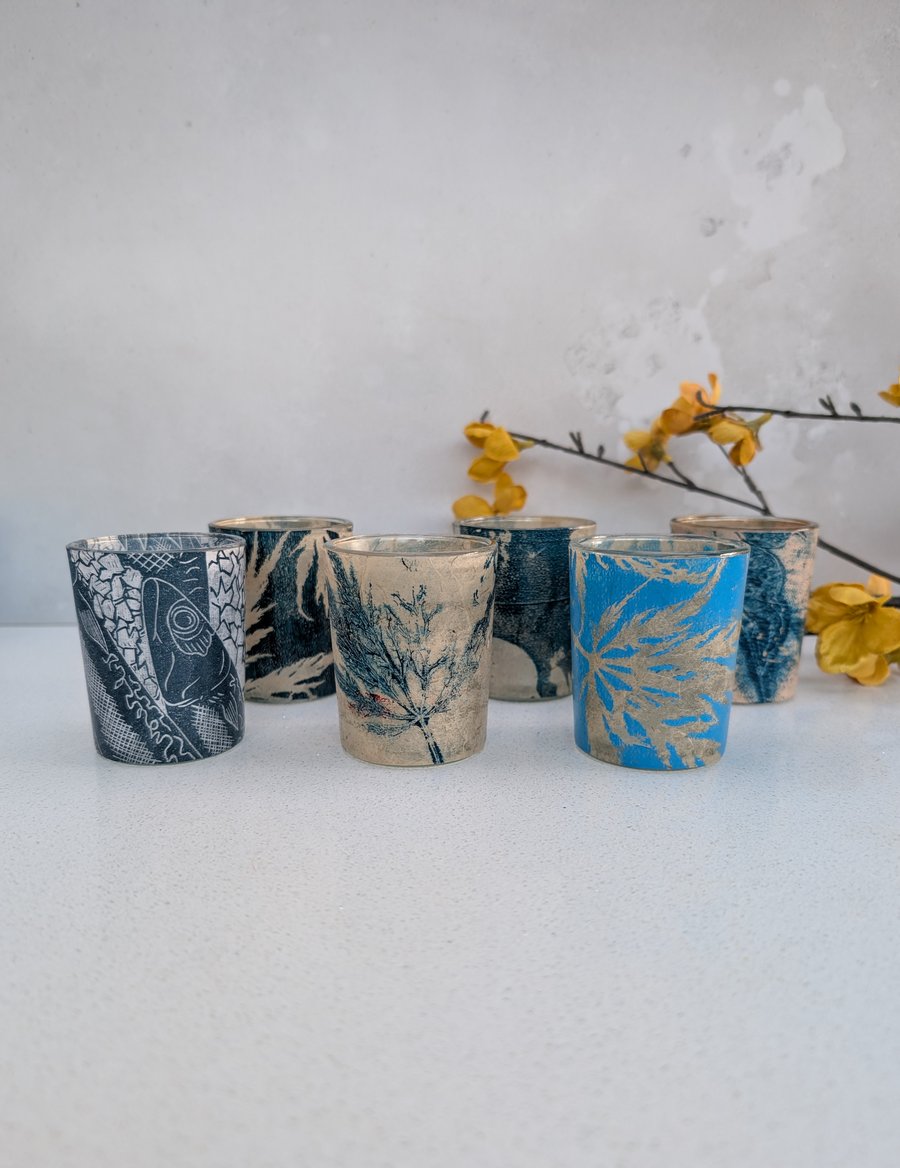 Botanical Monoprint Tealight Holder