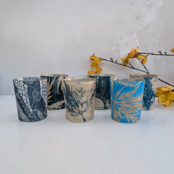 Botanical Monoprint Tealight Holder