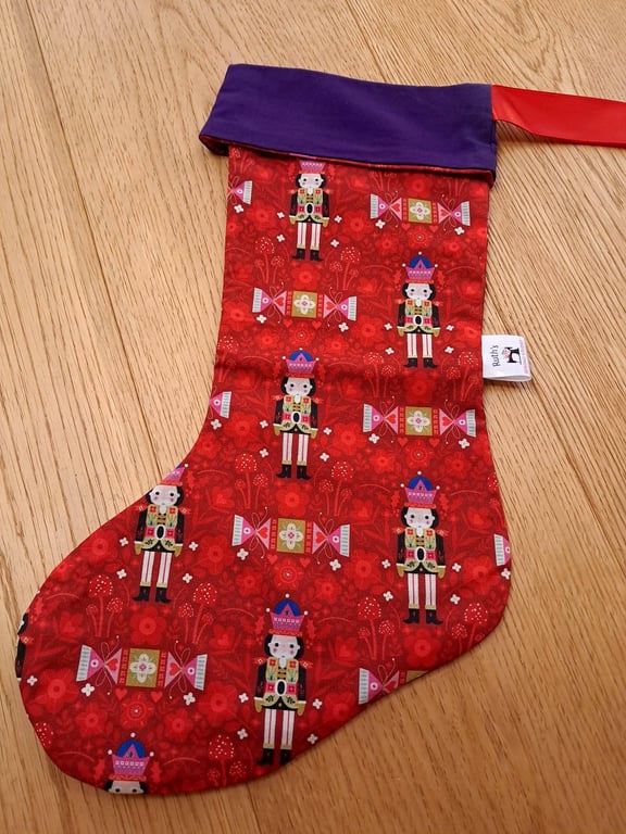 Nutcracker Christmas stocking