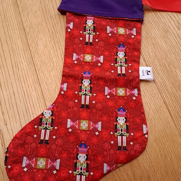 Nutcracker Christmas stocking