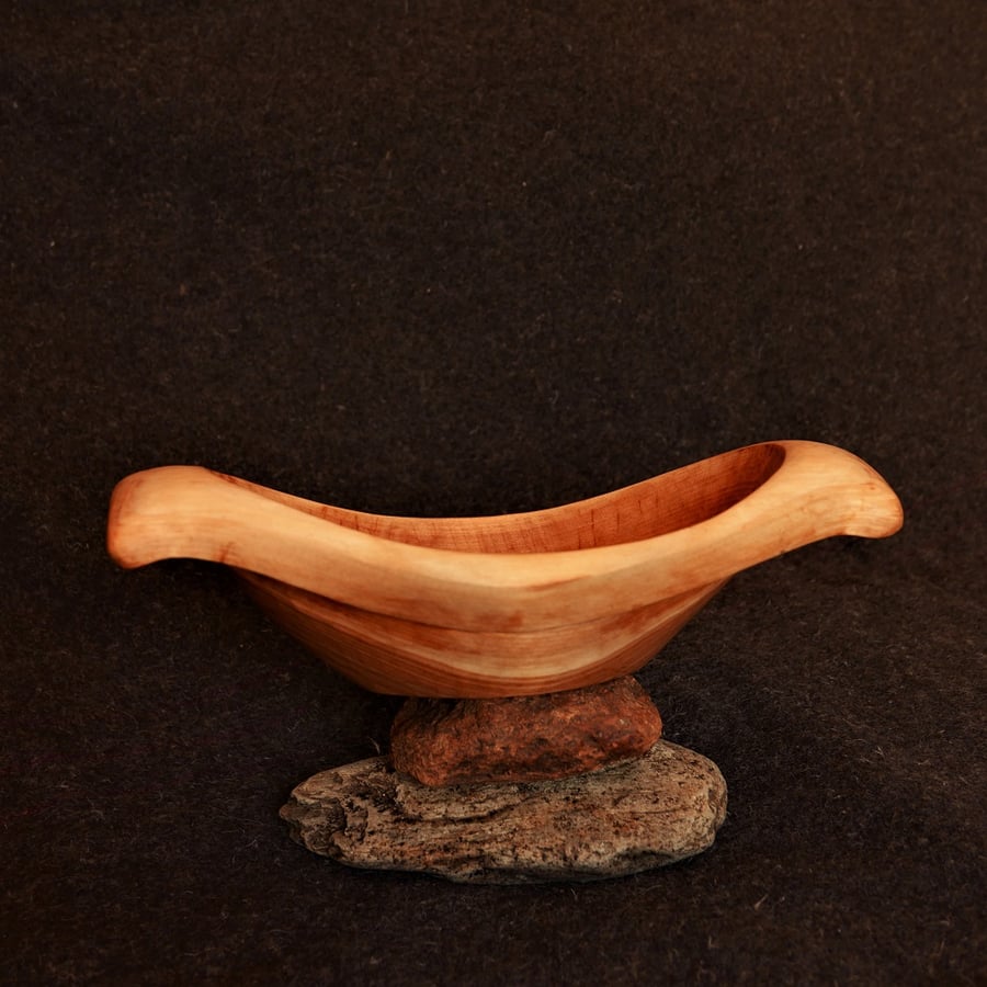 Light Cherry Wooden Bowl