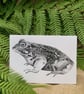 Natterjack toad card