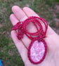 Thulite Macrame Pendant  - Image 2