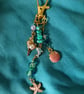 Gold nautical themed beaded bag charm  - Image 7
