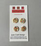 4 multicoloured floral plastic buttons - 18mm - Image 2
