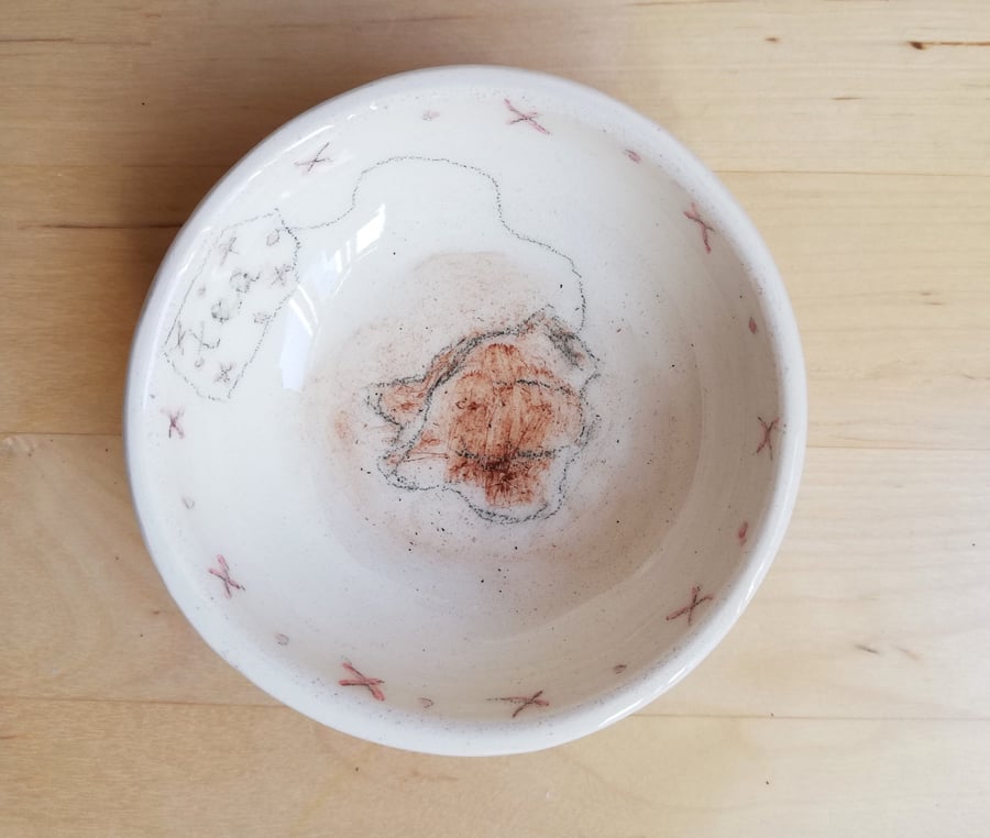 Pottery tea bag holder or rest ceramic used bag rest dish gift for tea lover