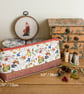 Woodland themed zip top pouch with cute print and metallic contrast - Image 5