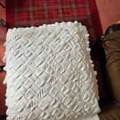 Hand Knit Baby Blanket - Cream