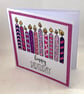 Purple and pink candles birthday card - Image 6
