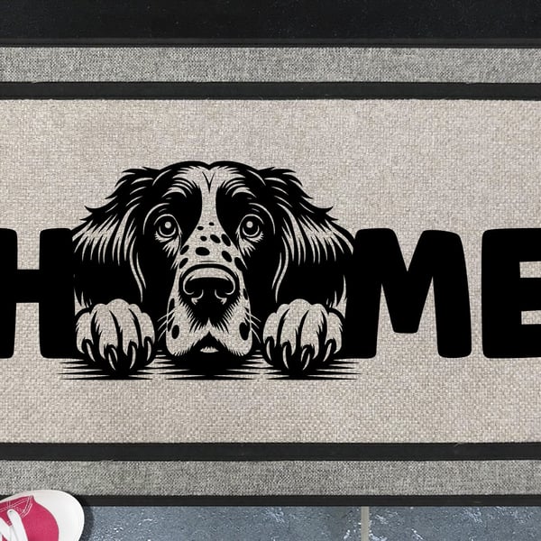 English Setter Home Door Mat No.1- English Setter All Weather Doormat - 45x70cm 