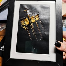 TARDIS - Doctor Who themed original papercutting - handcut framed paper art