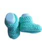 Spring Green Crochet Baby Booties, Gender-Neutral Cot Shoes, Newborn Slip-On  - Image 9