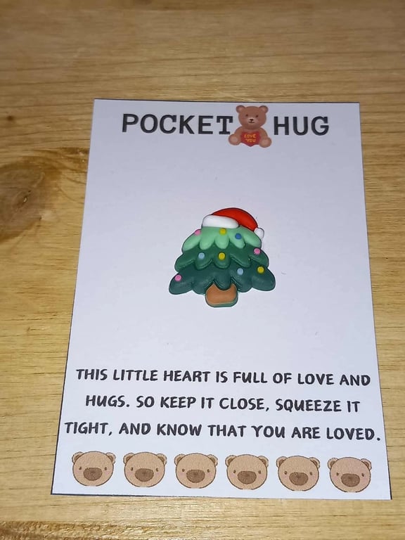 Christmas pocket hug Christmas Tree-Handmade Christmas pocket hug