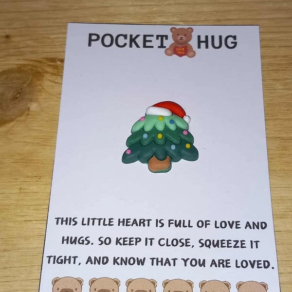 Christmas pocket hug Christmas Tree-Handmade Christmas pocket hug