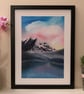 Frozen Dawn Fine Art Print – Snowy Mountain Landscape Giclée - Image 1