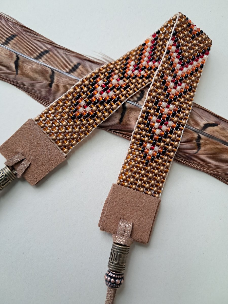 Beaded loom bracelet or Anklet 