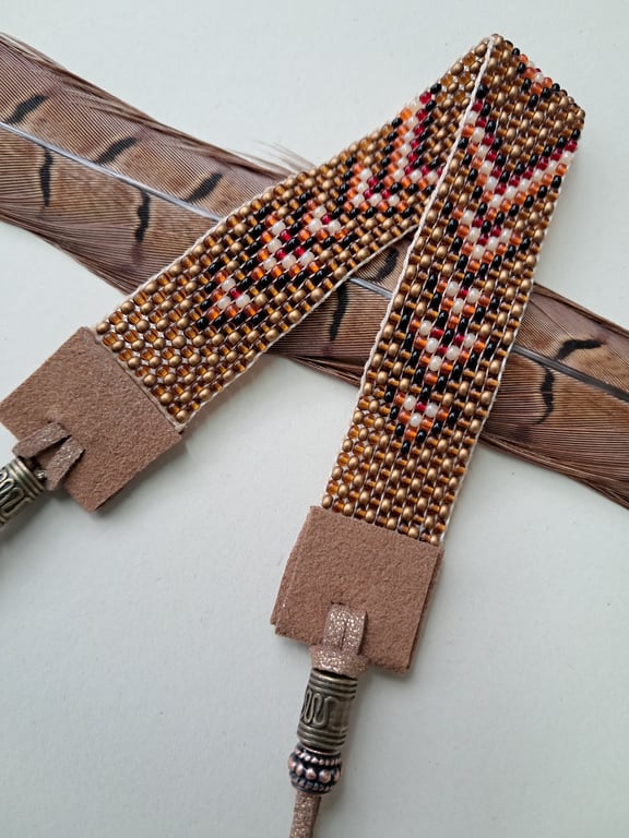 Beaded loom bracelet or Anklet 