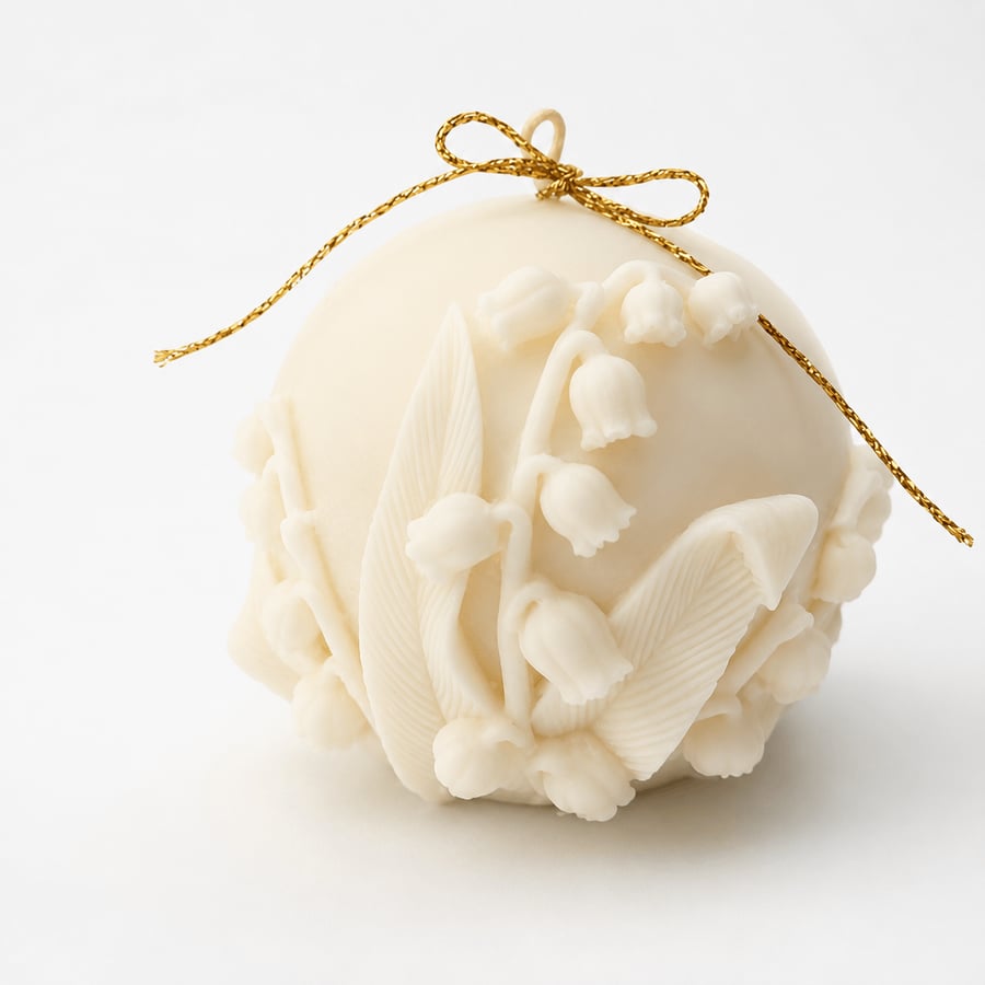 Floral Sculptural Soy Candle - Lily Decorative Candle - Luxury Home Decor