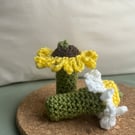 Flower Lip Balm Bag Charm - Daisy & Sunflower