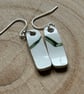 Handmade Ceramic Earrings One of a Kind Eco Friendly Gifts sterling silver  - Image 1